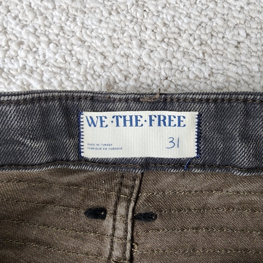 We The FreeJeans 31 (33x32)Mid Rise Flare Cotton Beta Brown Vector Moto NWT - Picture 12 of 15